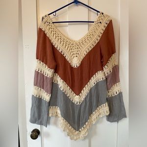 Boho Lace Layered Blouse